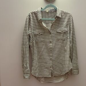 Toad&Co Women's Flannel Size L Like New Navy and White